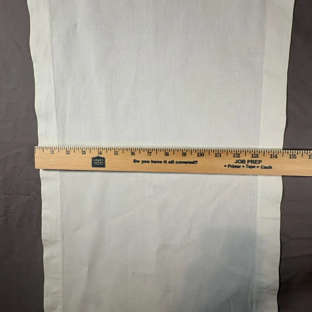 Vintage Hand Embroidered White Linen Table Runner Scarf